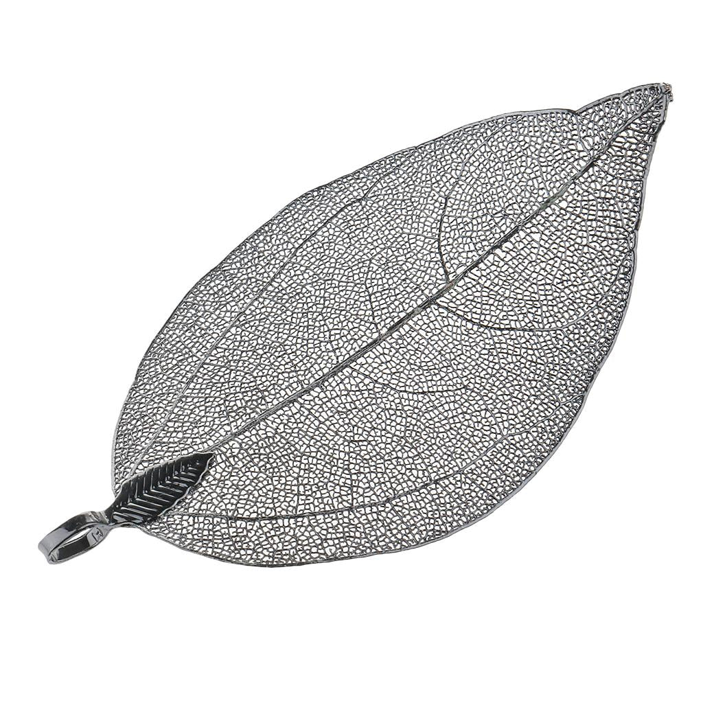 1 Piece Leaf Charms Pendant Findings for Jewelry Making Craft Black 4X6cm