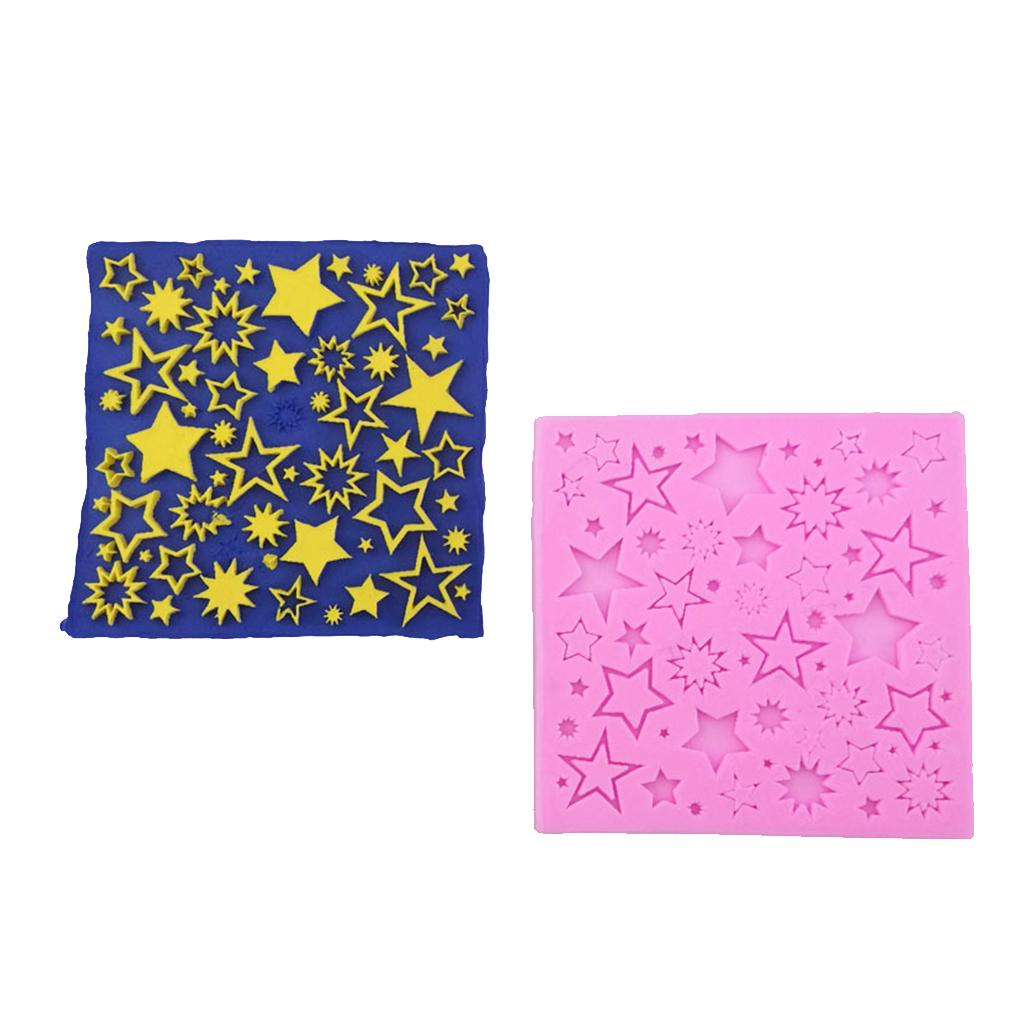 1 Piece Stars Design Silicone Mold for Cake Fondant Sugar Baking Diamond Decor