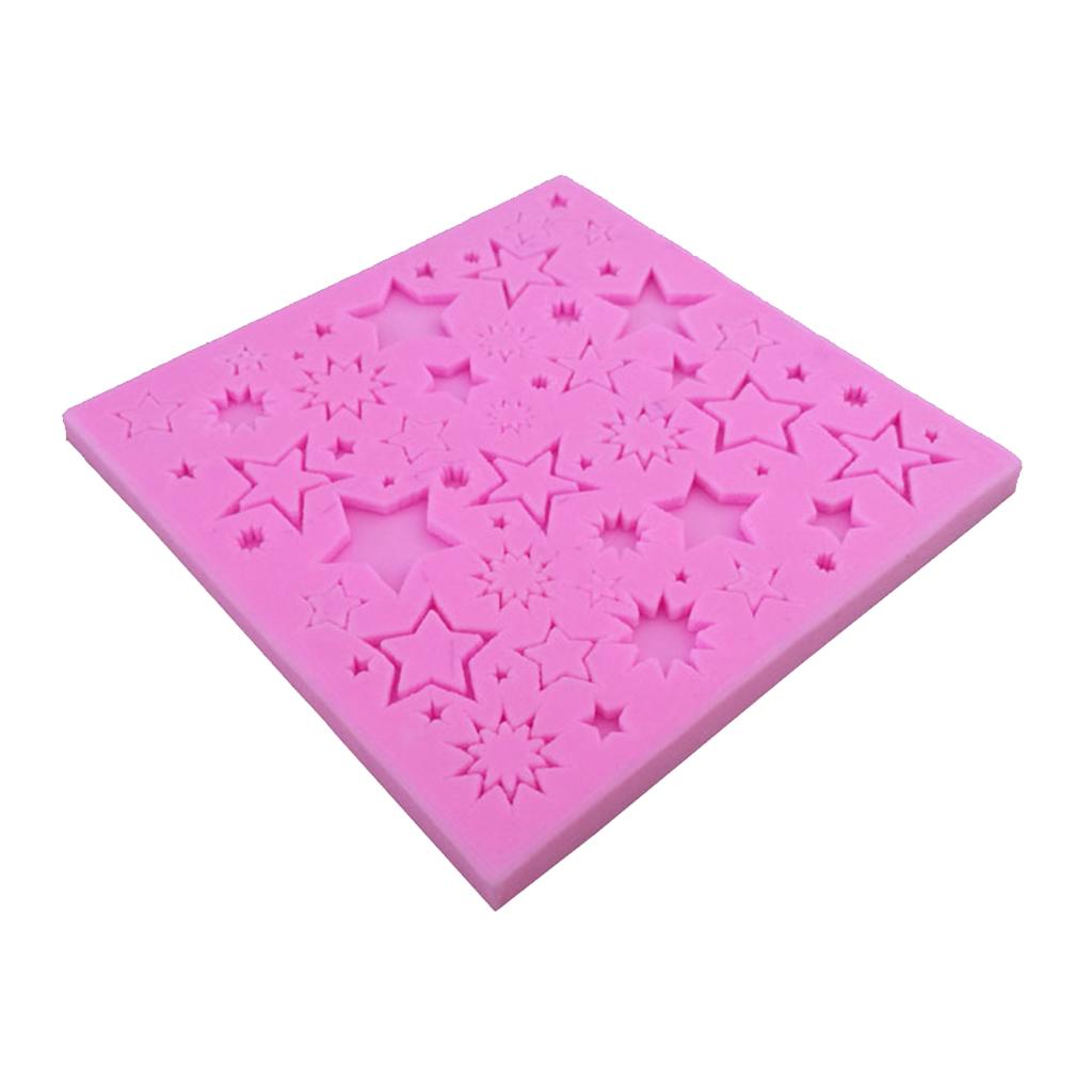 1 Piece Stars Design Silicone Mold for Cake Fondant Sugar Baking Diamond Decor