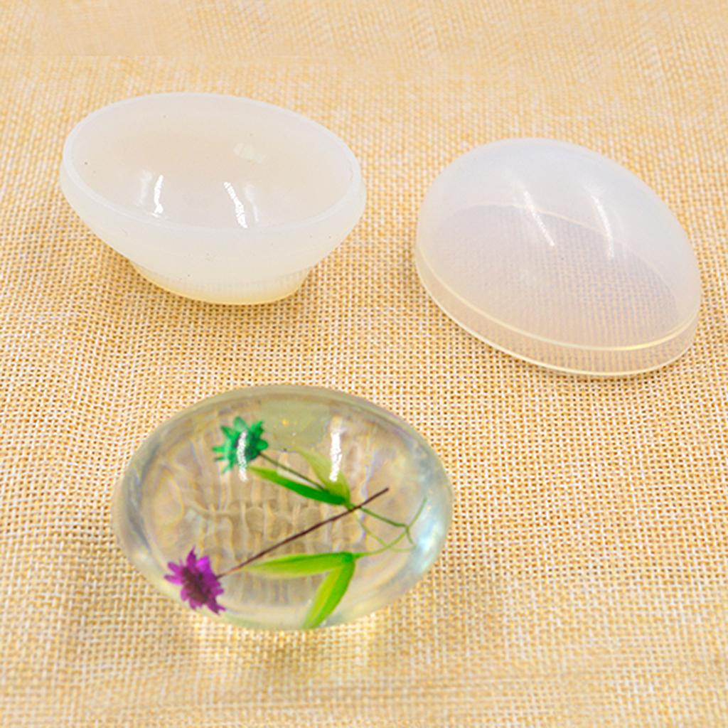  40x55mm Silicone Mold Egg Shaped DIY Dried Flower Mold Resin Jewelry Art Craft Toy Gift Tool