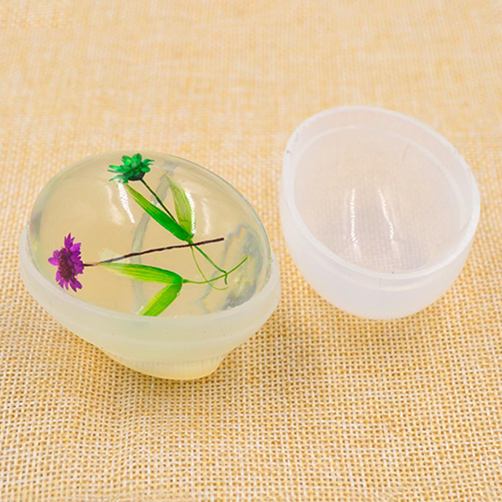  40x55mm Silicone Mold Egg Shaped DIY Dried Flower Mold Resin Jewelry Art Craft Toy Gift Tool