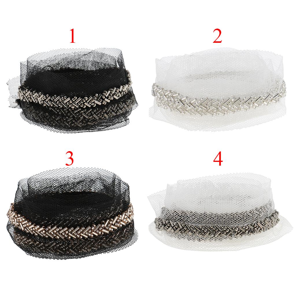 1 Yard Beaded Sewing Trimming Mesh Lace Ribbon Dress Decor Craft Black