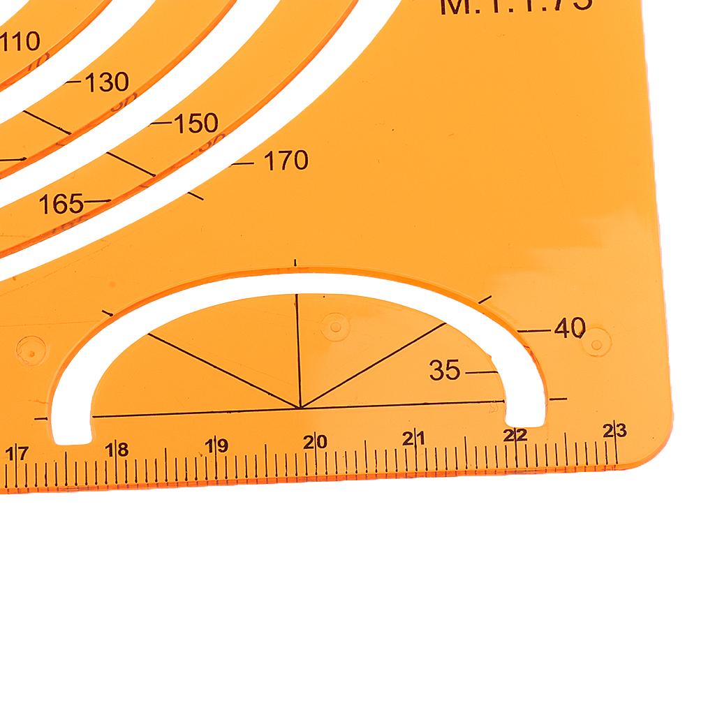  PLASTIC LARGE ISOMETRIC ELLIPSE DRAWING STENCIL STUDENTS MATH RULER CRAFT