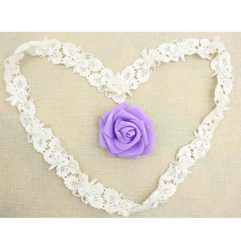 1 Yard Butterfly Pearl Lace Trim Ribbon Applique for Wedding Dress Decoration DIY Crafts