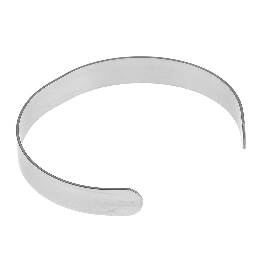 1 Piece Silver Blank Bangle Setting Cuff Bracelet For Jewelry Making 1cm