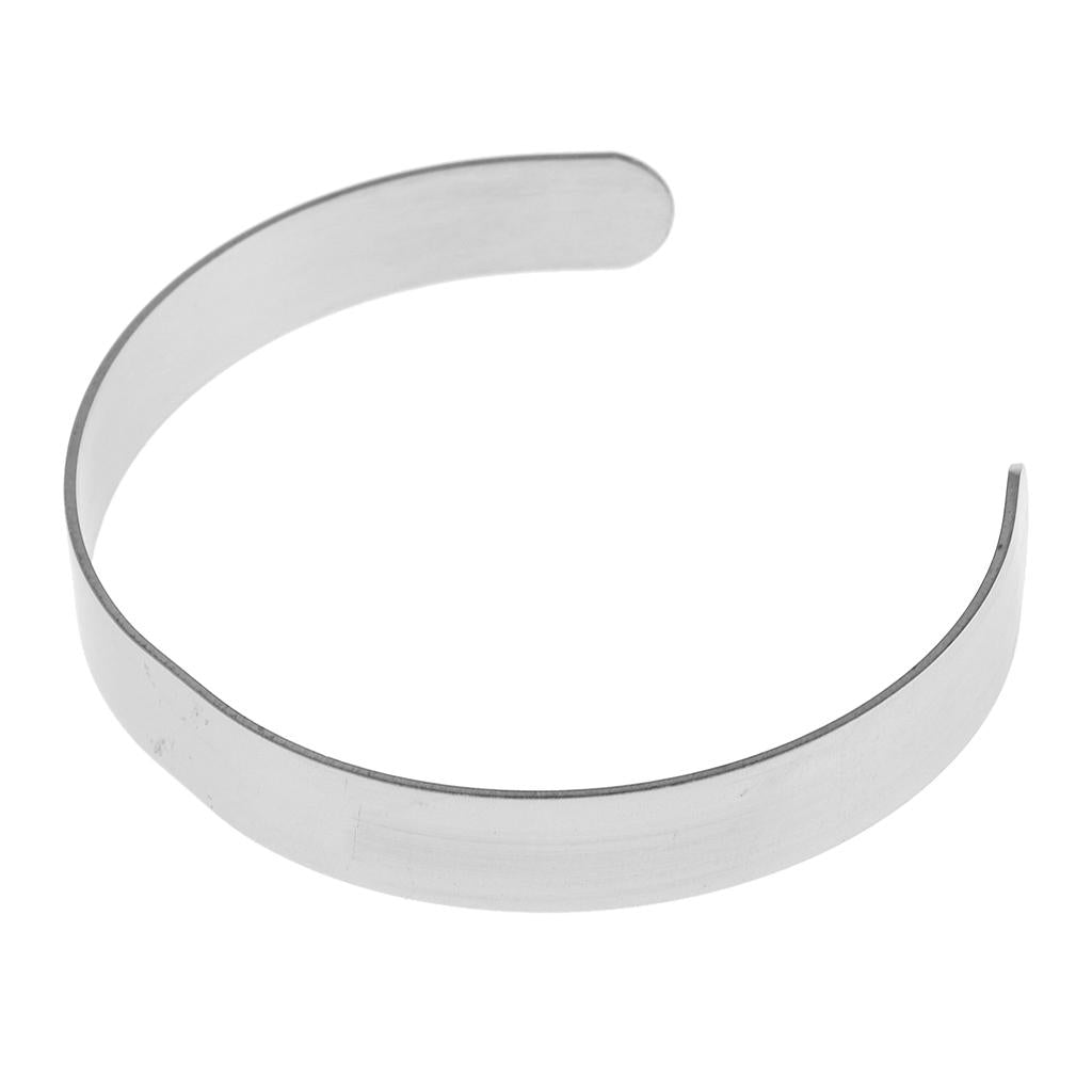 1 Piece Silver Blank Bangle Setting Cuff Bracelet For Jewelry Making 1cm