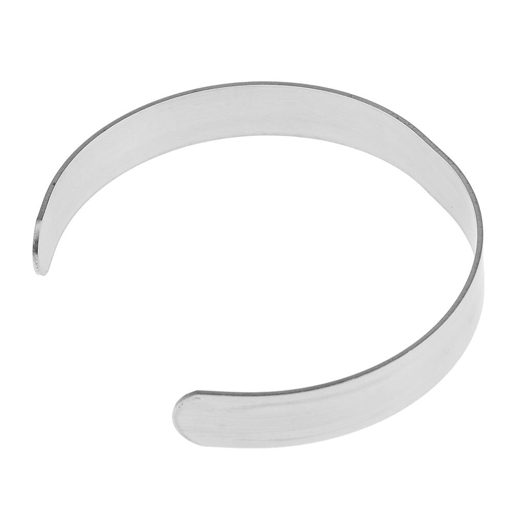 1 Piece Silver Blank Bangle Setting Cuff Bracelet For Jewelry Making 1cm