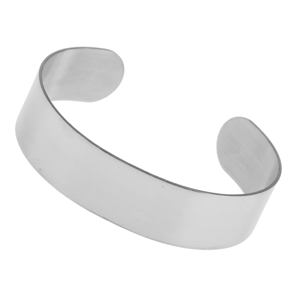 1 Piece Silver Blank Bangle Setting Cuff Bracelet For Jewelry Making 1.6cm