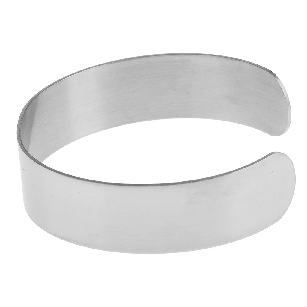 1 Piece Silver Blank Bangle Setting Cuff Bracelet For Jewelry Making 1.6cm