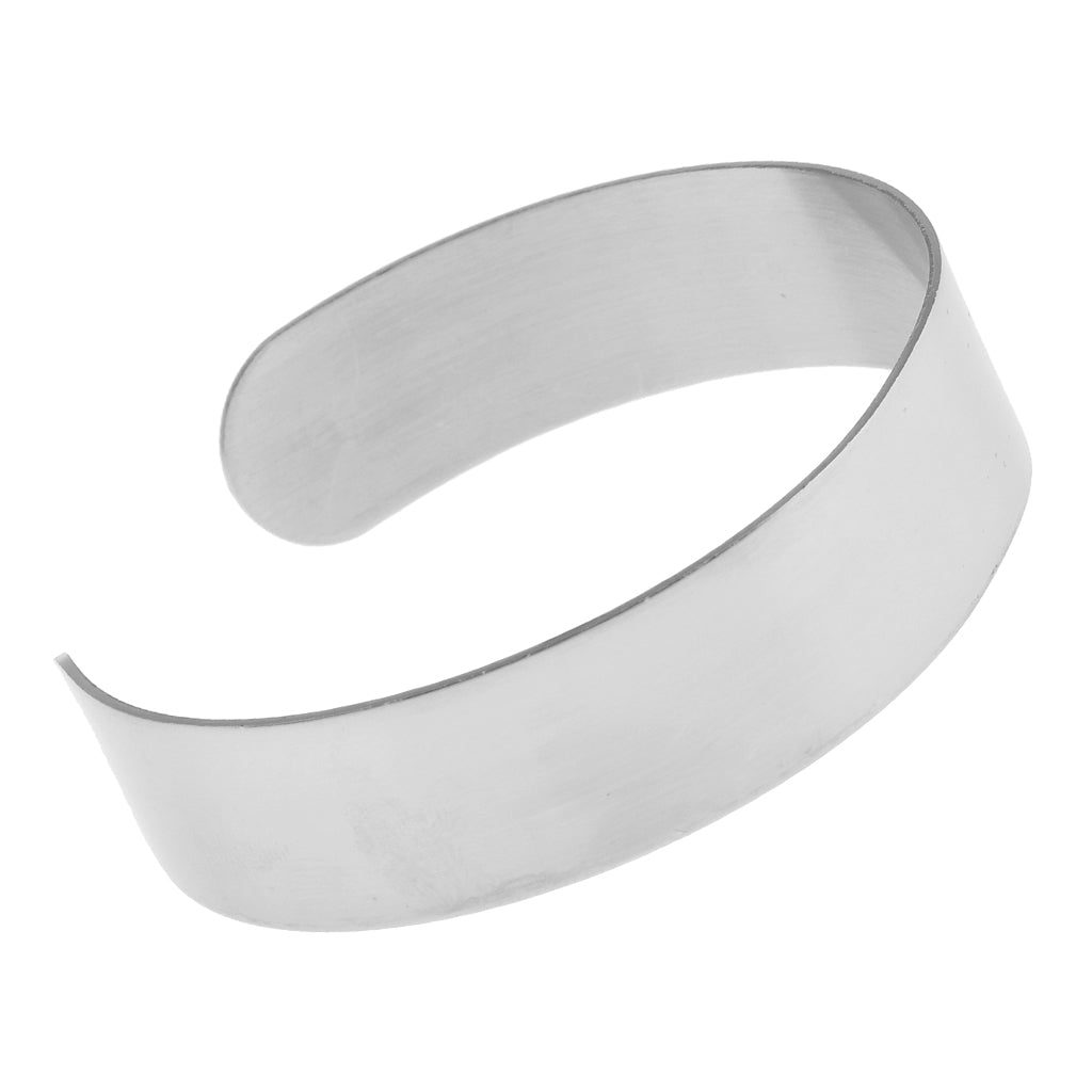 1 Piece Silver Blank Bangle Setting Cuff Bracelet For Jewelry Making 1.6cm