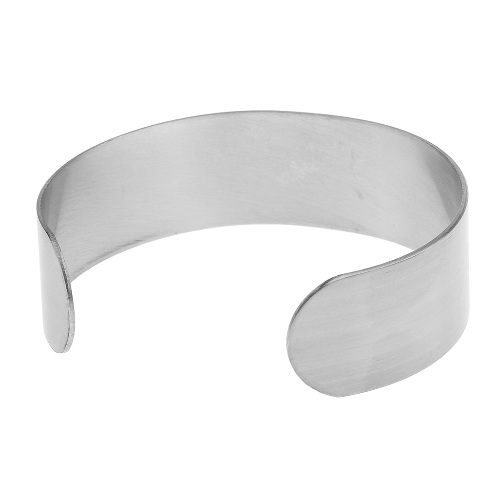 1 Piece Silver Blank Bangle Setting Cuff Bracelet For Jewelry Making DIY 2cm