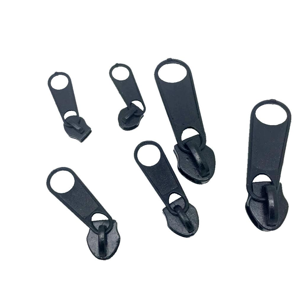  6 Pieces Fix Zip Puller/Zipper Pull Sliders Head Repair Instant Kit Removable Rescue Replacement