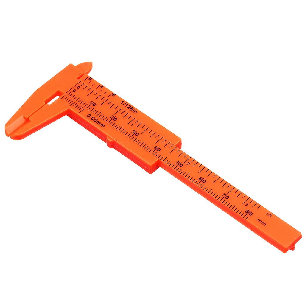 5 Pieces Mini Plastic Ruler Sliding 80mm Vernier Caliper Gauge Measure Tools