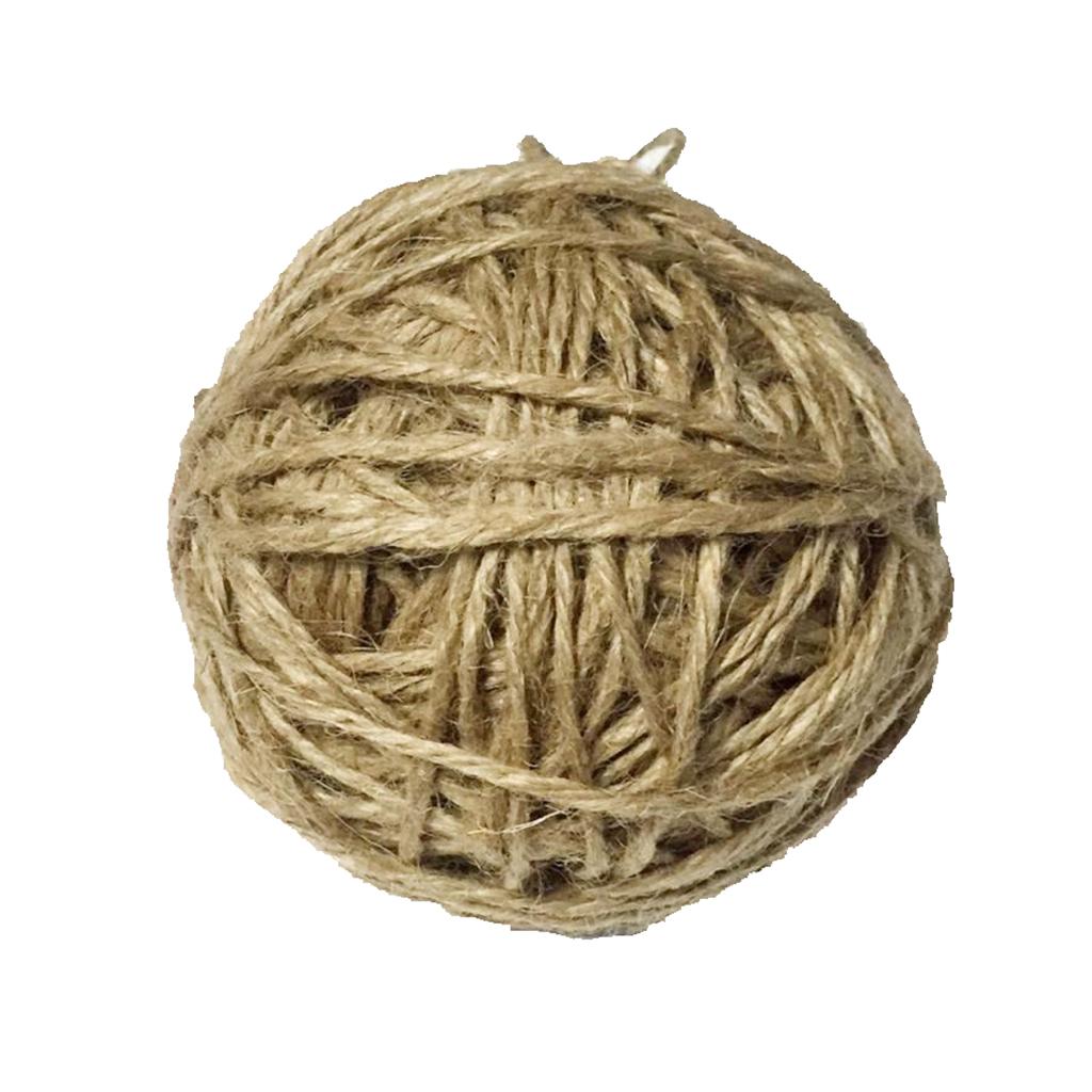 1 Piece Handmade Natural Hemp Rope Decorating Ball Hanging Decoration 8cm