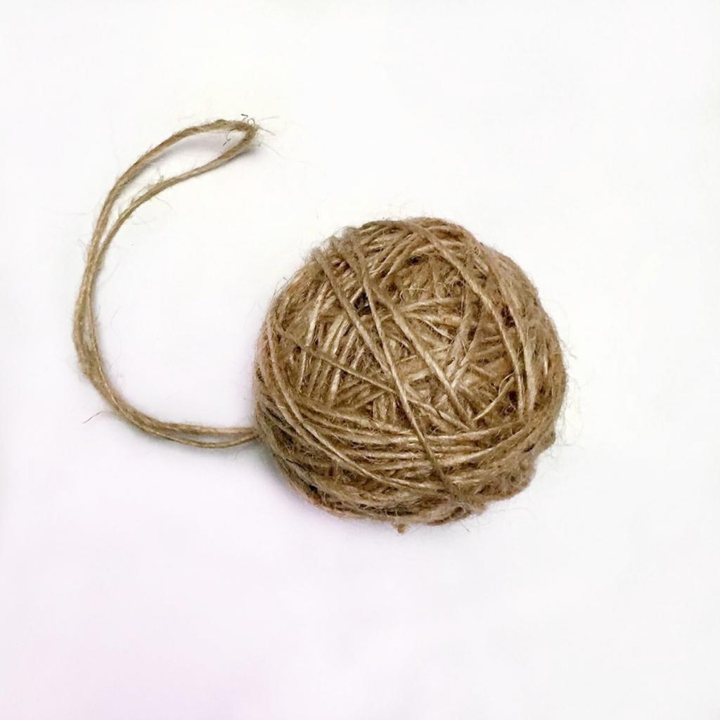 1 Piece Handmade Natural Hemp Rope Decorating Ball Hanging Decoration 6.5cm