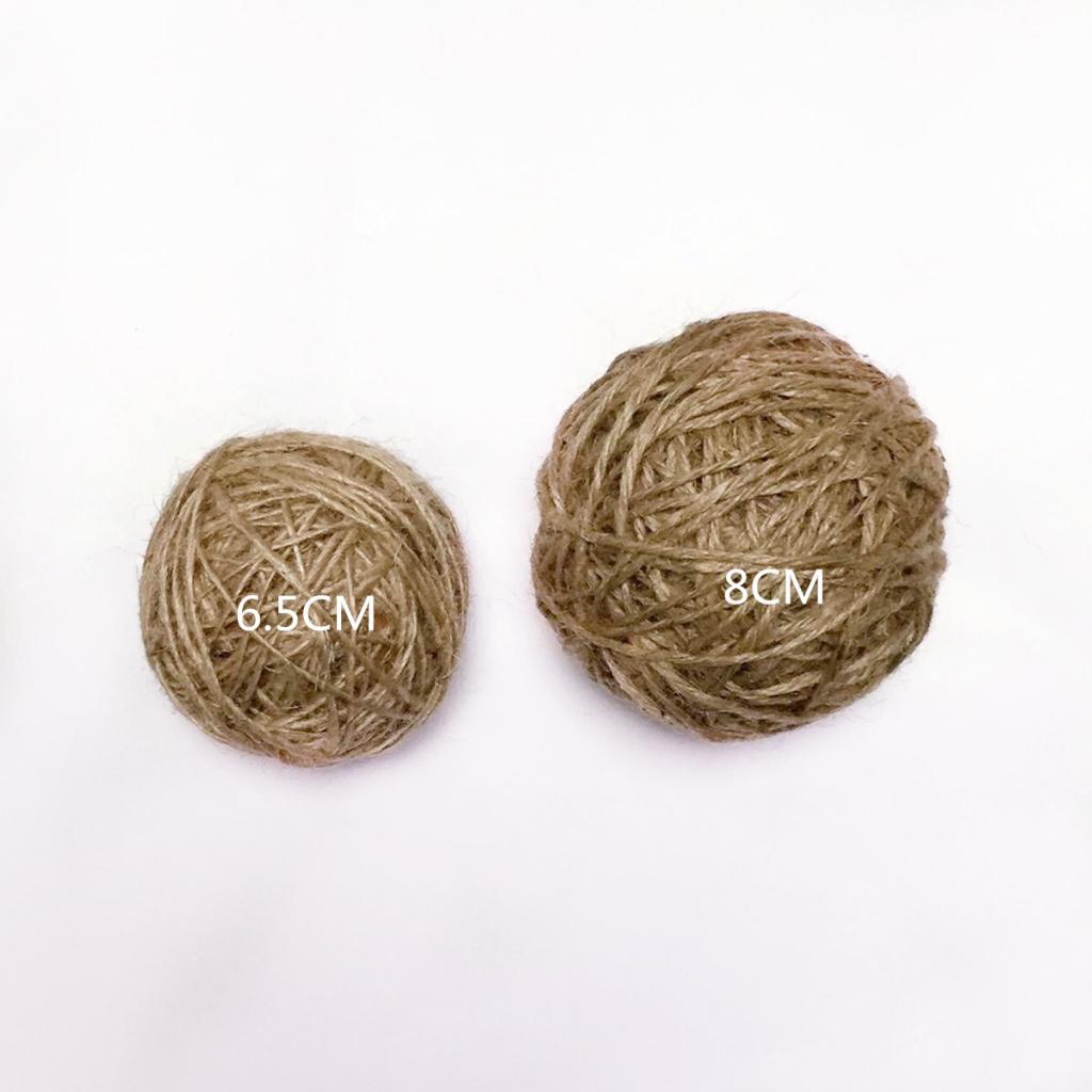 1 Piece Handmade Natural Hemp Rope Decorating Ball Hanging Decoration 6.5cm