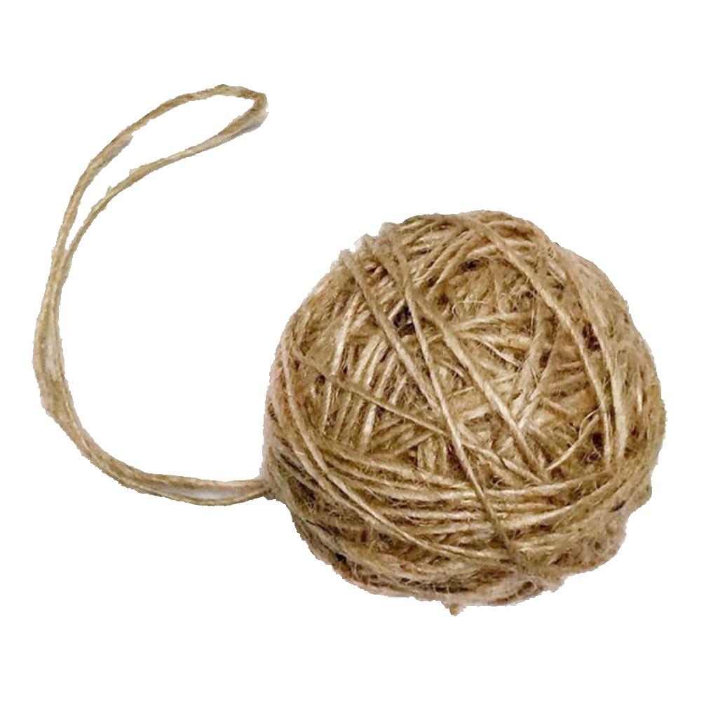 1 Piece Handmade Natural Hemp Rope Decorating Ball Hanging Decoration 6.5cm