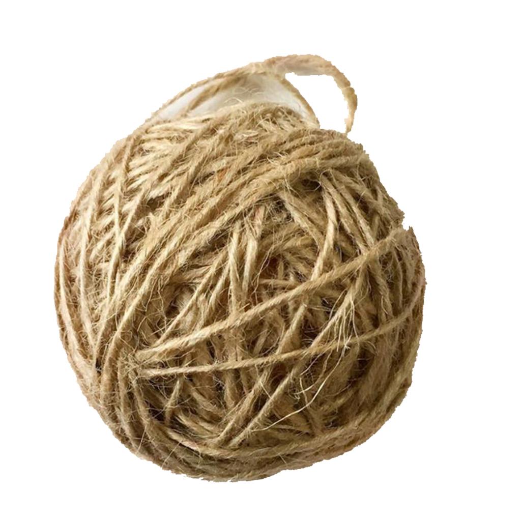 1 Piece Handmade Natural Hemp Rope Decorating Ball Hanging Decoration 6.5cm