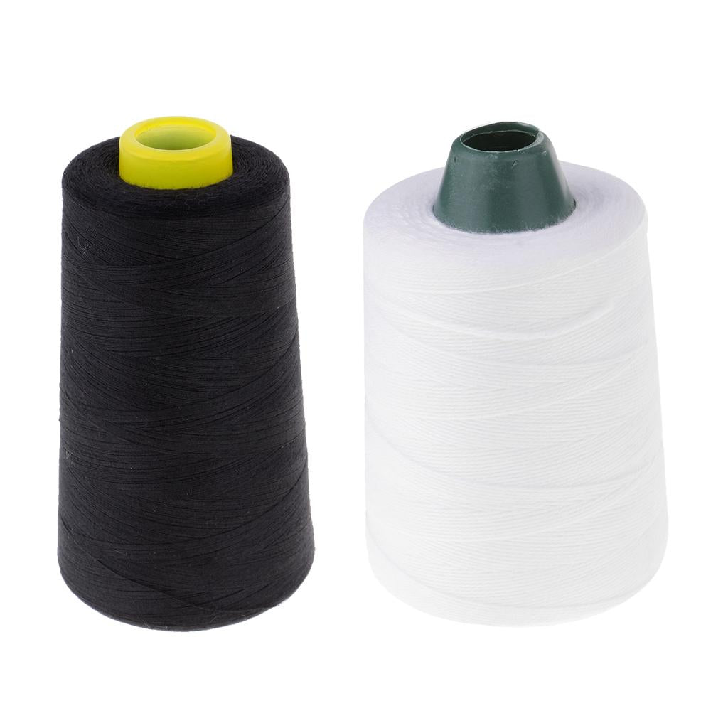 1 Spool Polyester Sewing Thread for Upholstery Leather Canvas Beading Black