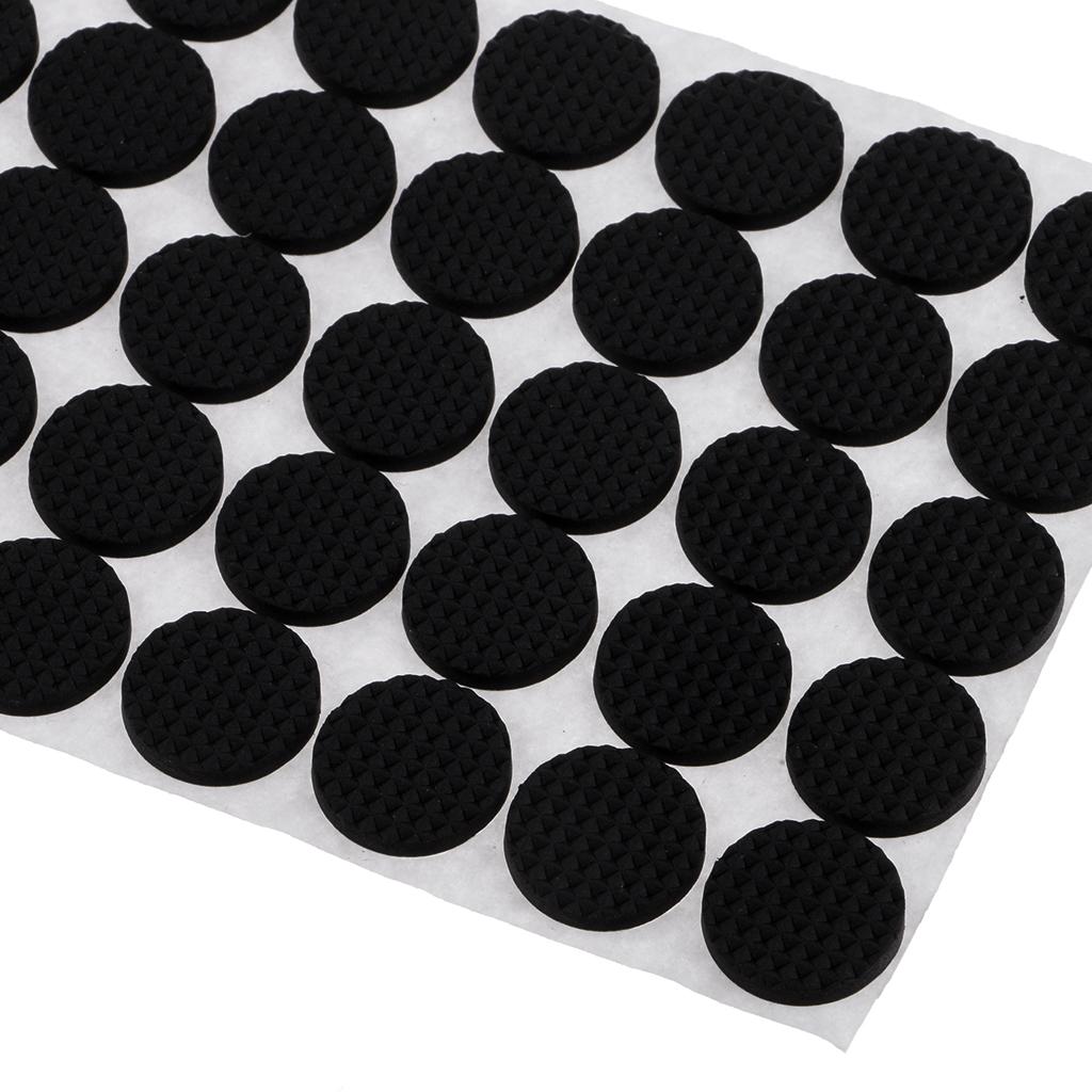 100 Pieces Self Adhesive Square Rubber Furniture Feet Floor Protector Pads Anti Skid Scratch DIY Resistant Mats Table Legs Stools Chairs Protection