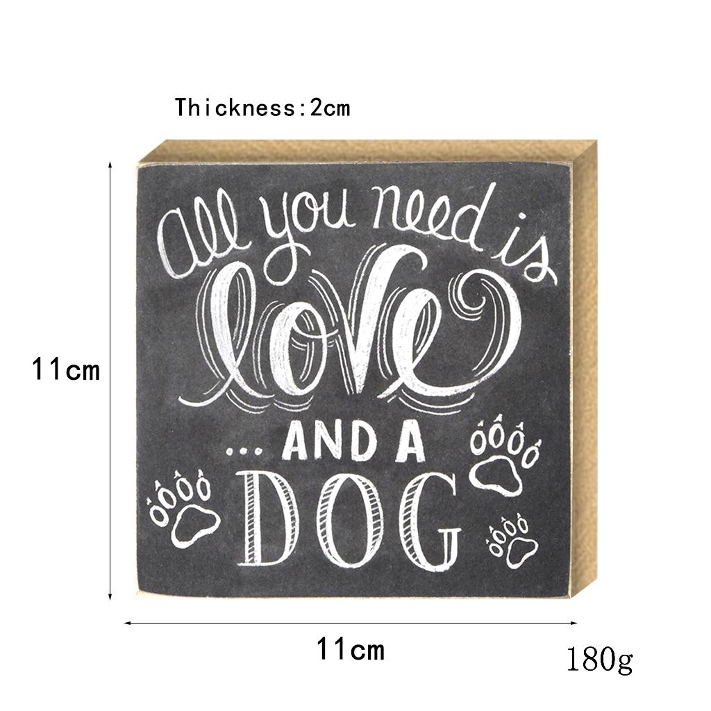 'all you need is love AND A DOG'' European MDF Wood Plaque Painting Art Signs Coffee Bar Shop Signs Plaque Home Wall Decor Craft Wood Gifts