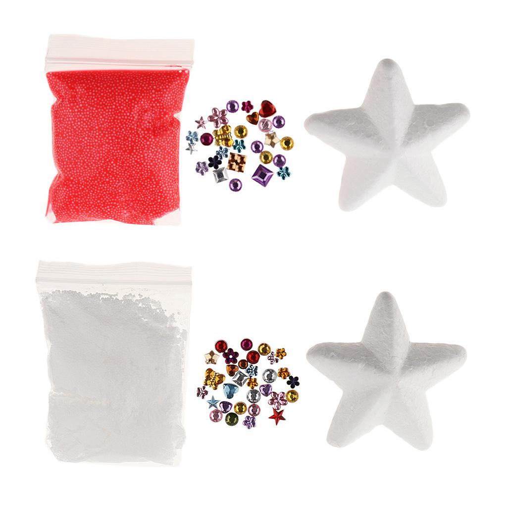 1 Set Mud Fluffy Floam Slime Putty and Foam Star DIY Sludge Clay Toys White