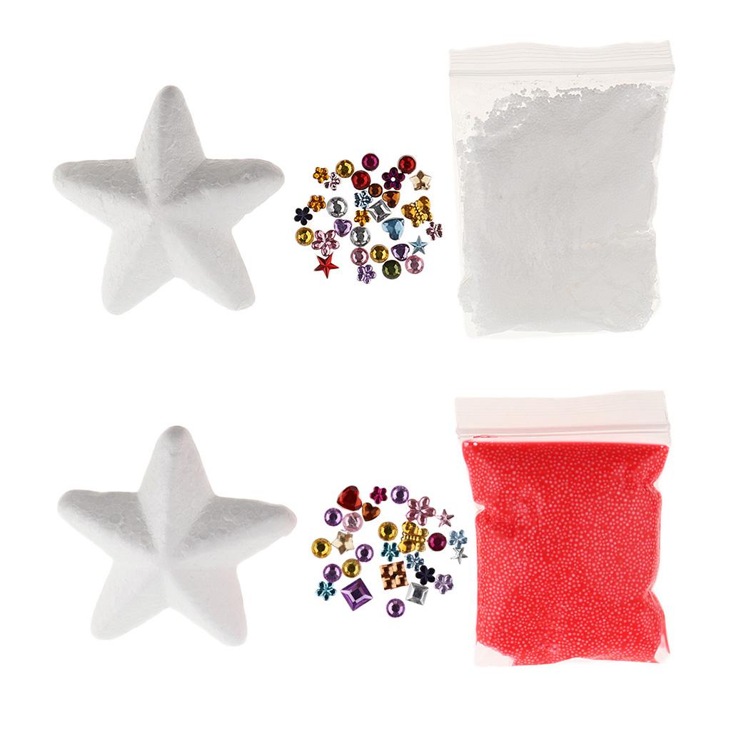 1 Set Mud Fluffy Floam Slime Putty and Foam Star DIY Sludge Clay Toys White