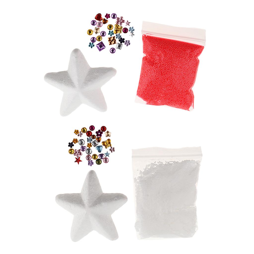 1 Set Mud Fluffy Floam Slime Putty and Foam Star DIY Sludge Clay Toys White