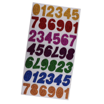 0 9 Numbers Glitter Foam Stickers Sheet Self Adhesive Sticker for Scrapbooking Card Art Craft Making Kids Fun Creative Toys DIY