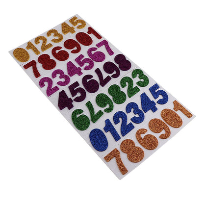 0 9 Numbers Glitter Foam Stickers Sheet Self Adhesive Sticker for Scrapbooking Card Art Craft Making Kids Fun Creative Toys DIY