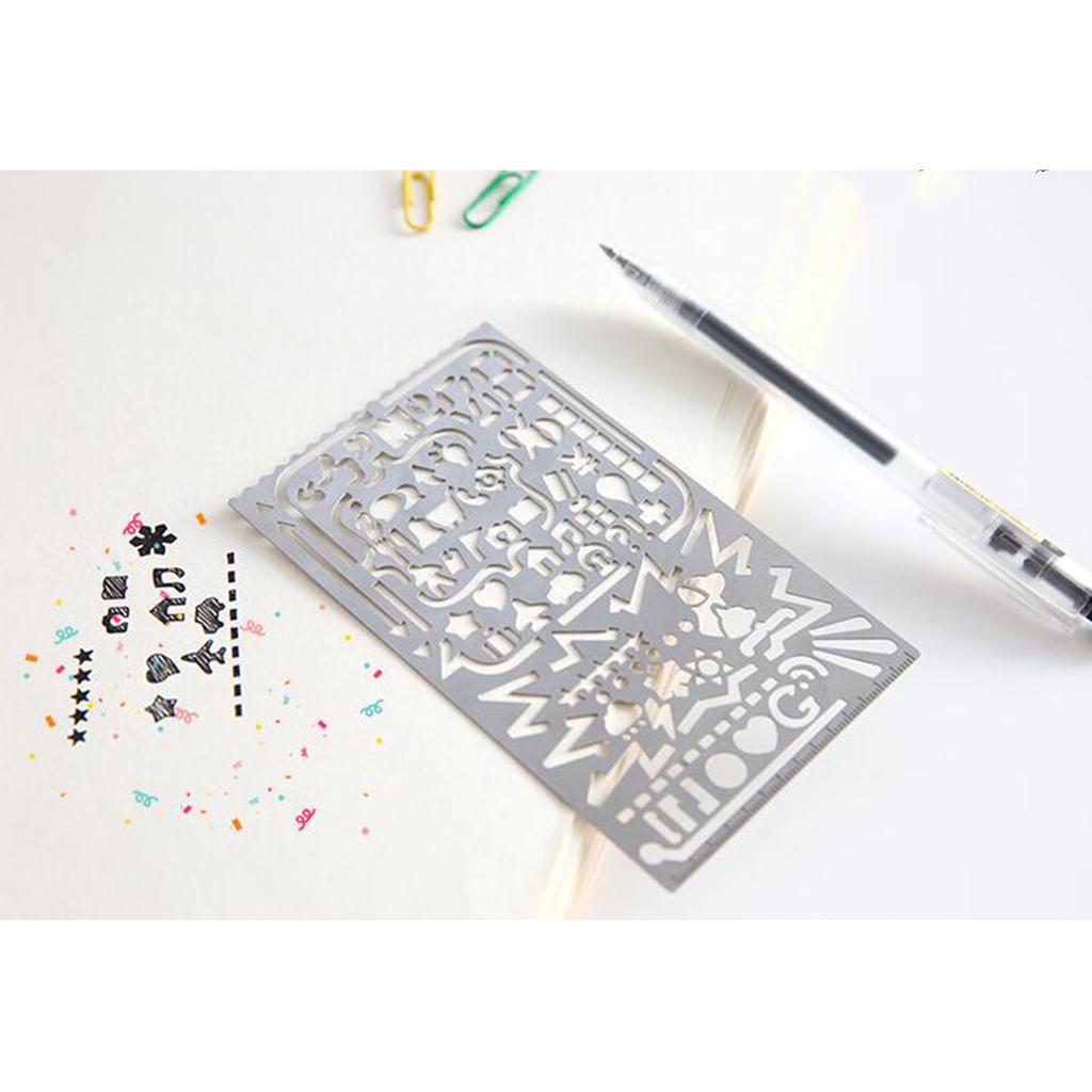 1 Piece Hollow Drawing Template Stencils Bookmark Ruler Kids Craft #1