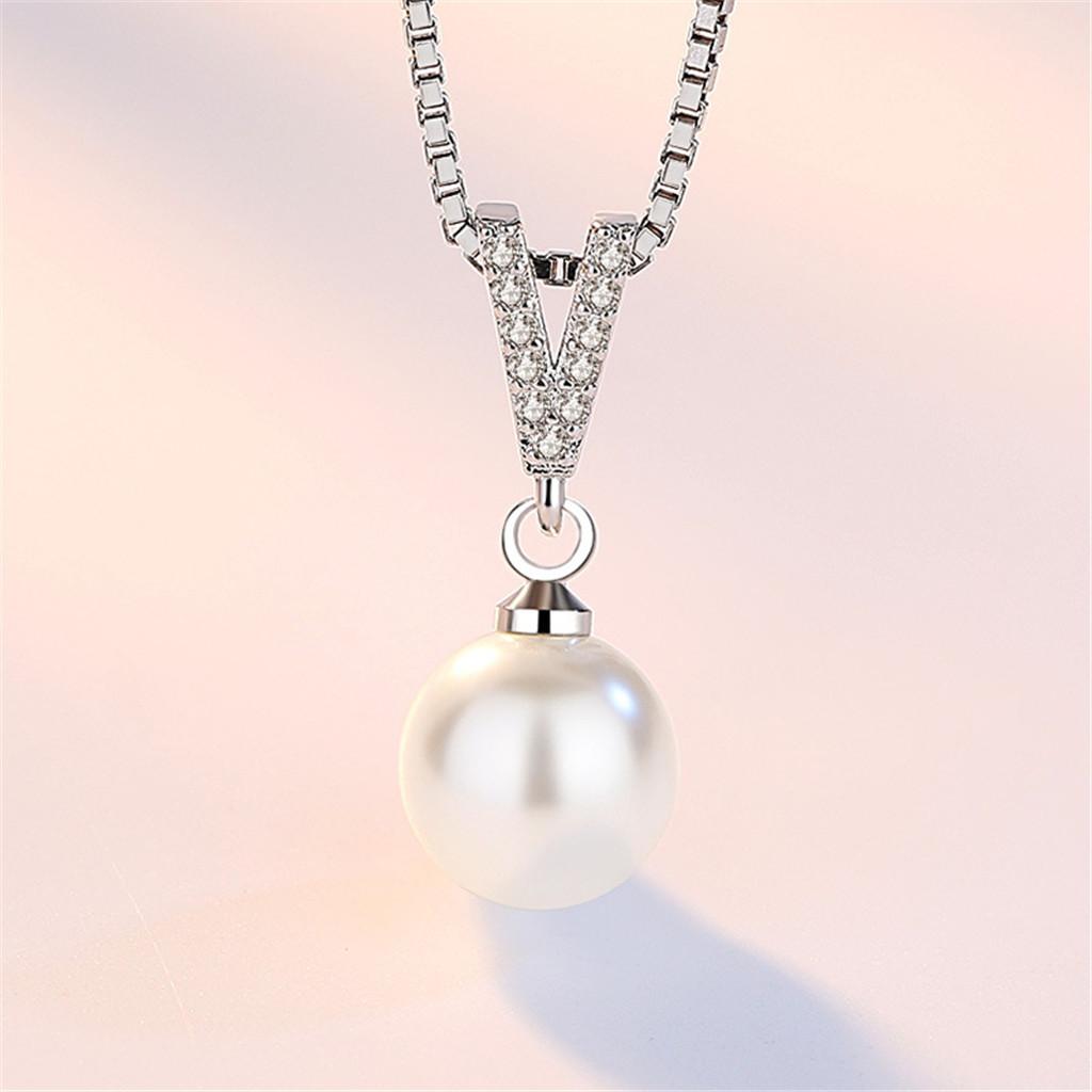 Zircon Crystal Pearl Charms Pendants for DIY Womens Necklace Wedding Jewelry