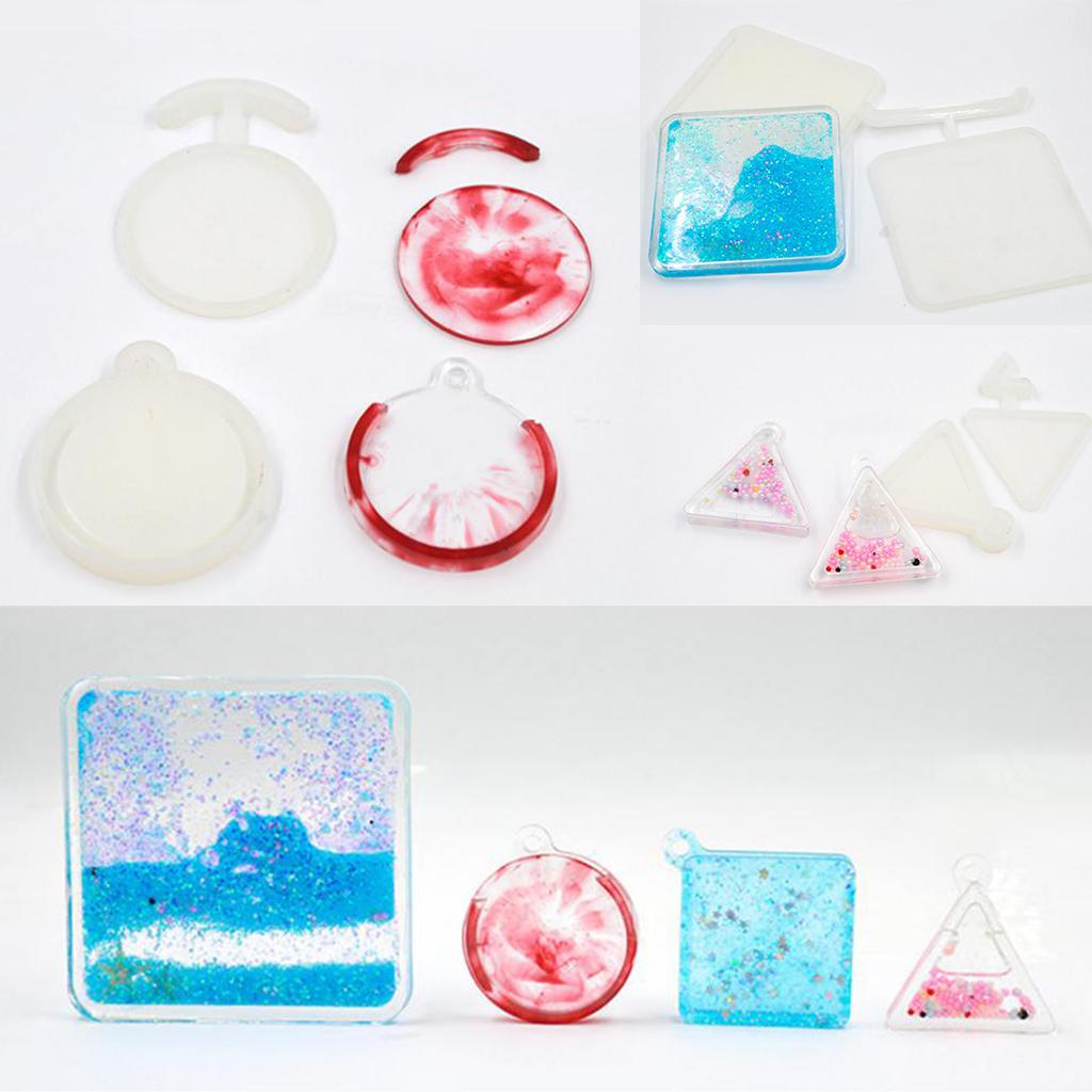 2Pcs/Set Different Shape Silicone Mould Resin Casting Mold Diy Craft MD1499