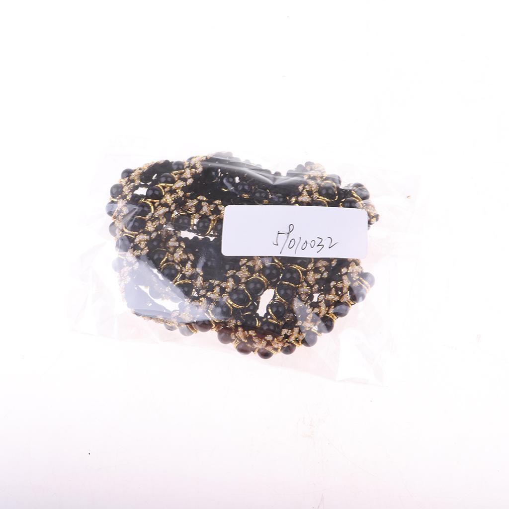 1 Yard 15 mm Pearl Lace Ribbon for Decorating Clothes DIY Craft Supply Black