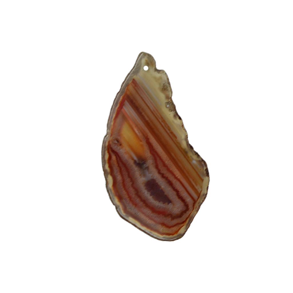 1 Piece Irregular Shape Agate Quartz Slice Pendant Charms Jewelry Red