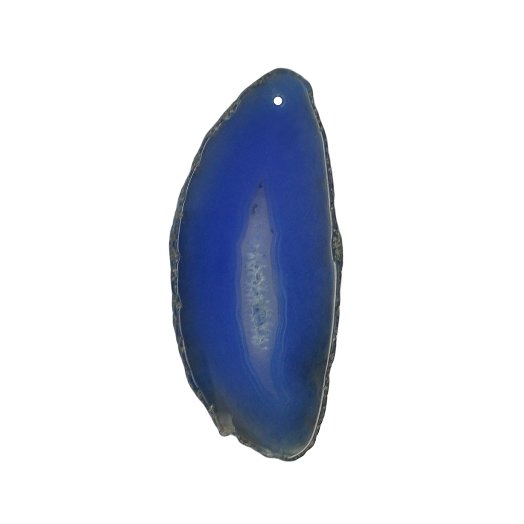 1 Piece Irregular Shape Agate Quartz Slice Pendant Charms Jewelry Sky blue