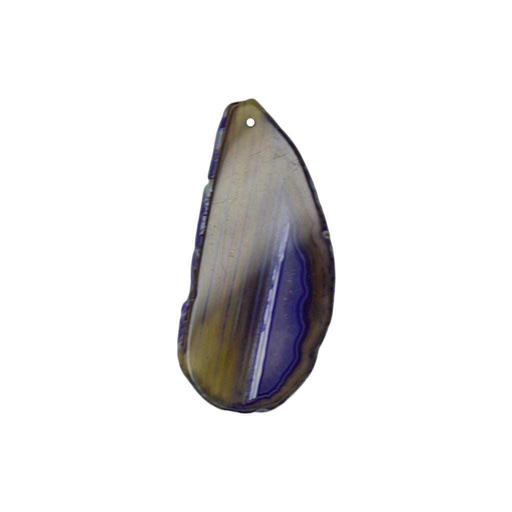 1 Piece Irregular Shape Agate Quartz Slice Pendant Charms Jewelry Purple