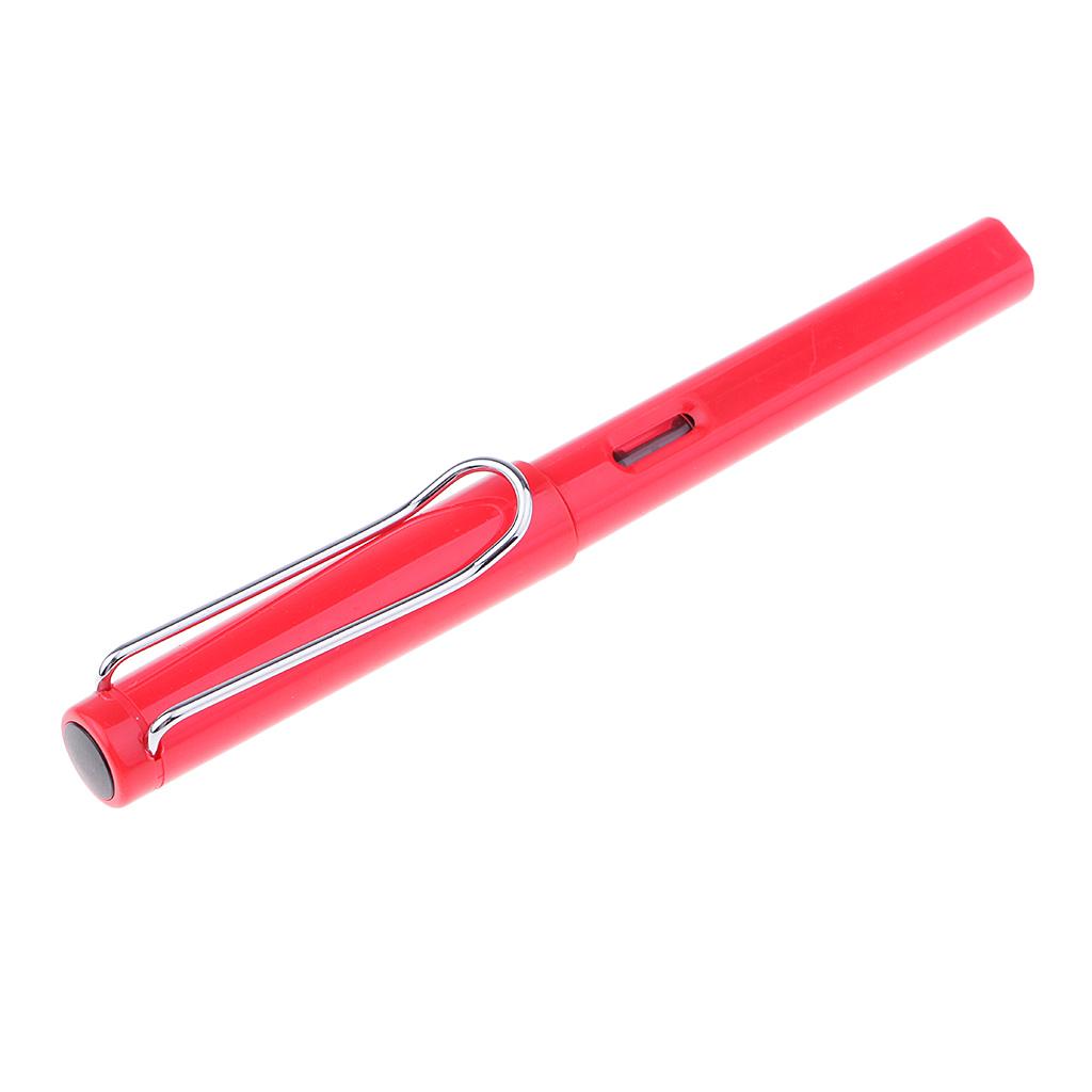 1 Piece Red Metal Writing Fountain Pen Writing Ink Pen for School Stationery