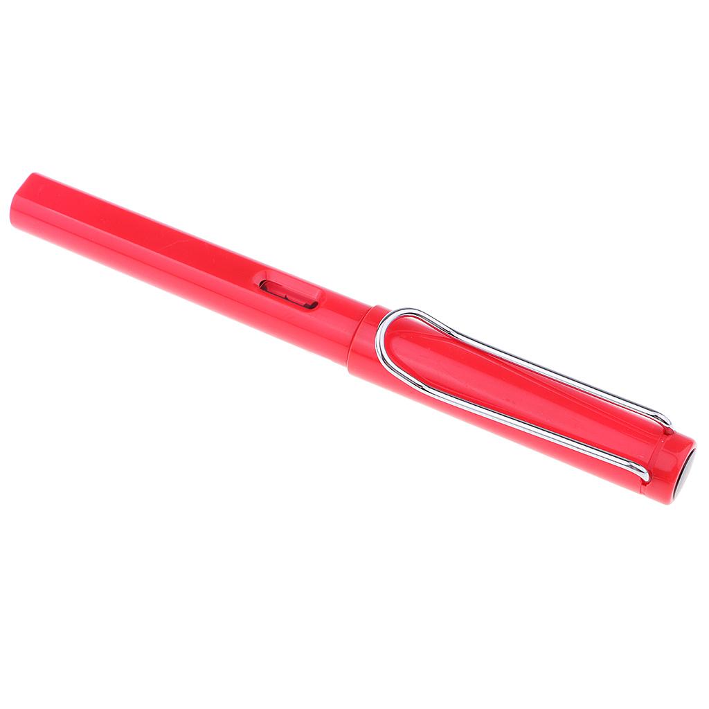 1 Piece Red Metal Writing Fountain Pen Writing Ink Pen for School Stationery