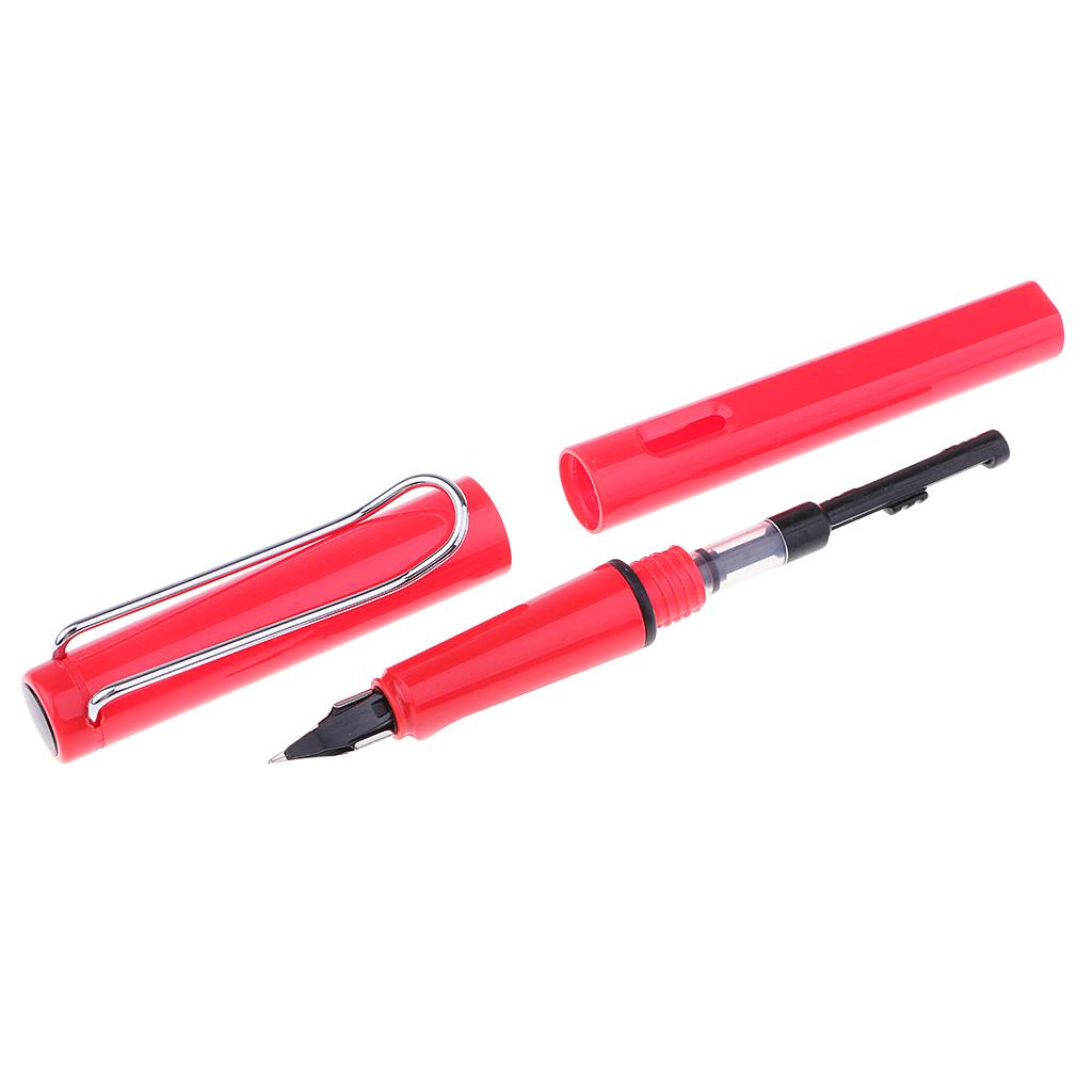 1 Piece Red Metal Writing Fountain Pen Writing Ink Pen for School Stationery