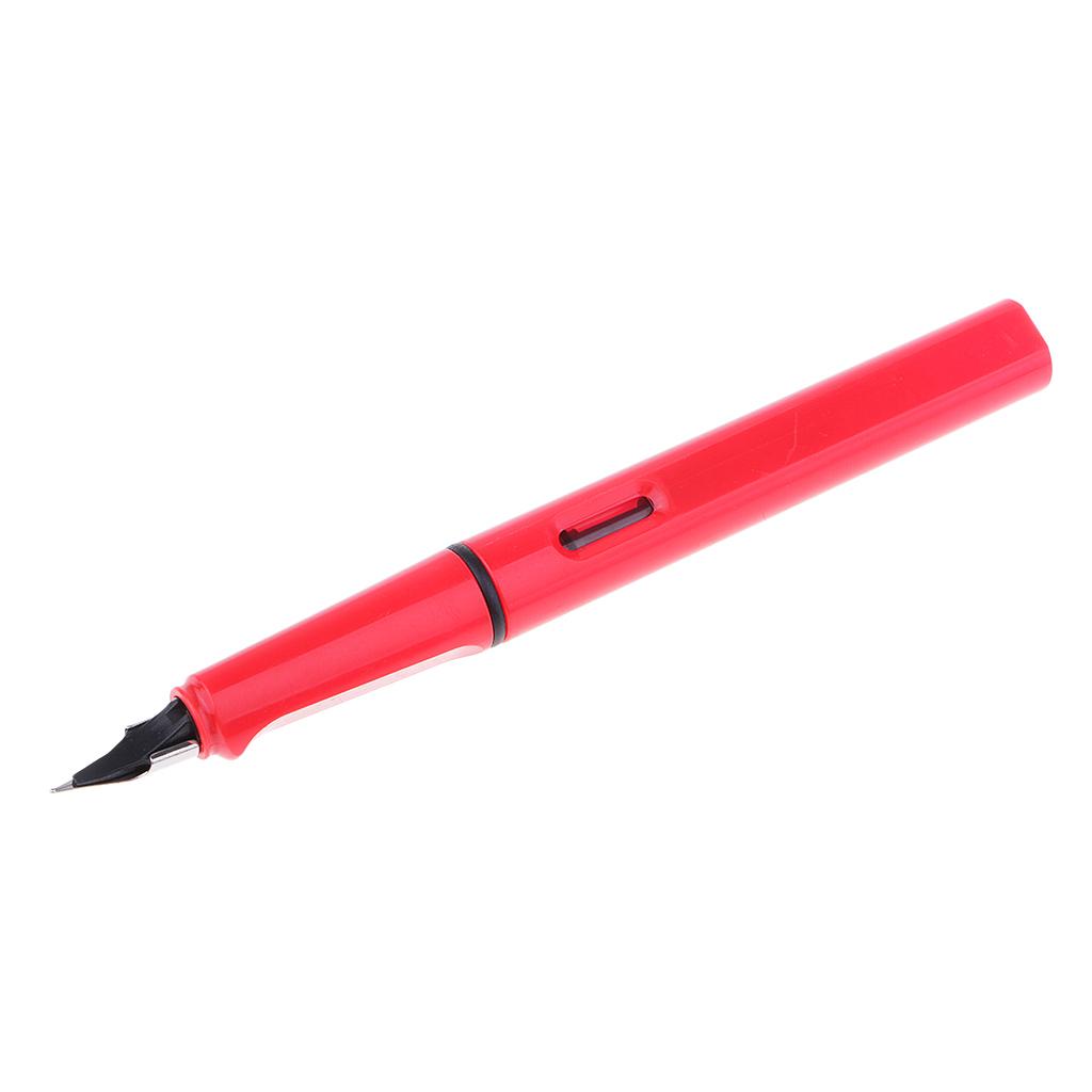 1 Piece Red Metal Writing Fountain Pen Writing Ink Pen for School Stationery