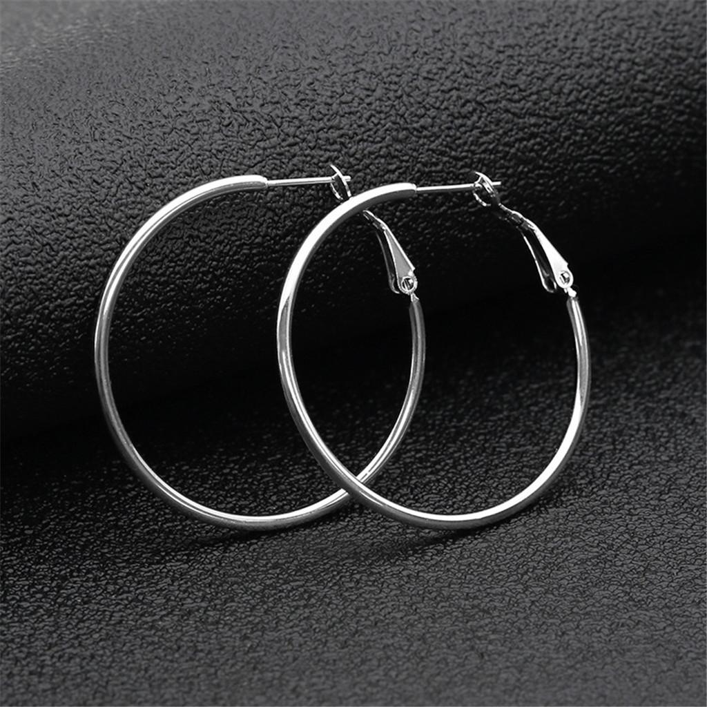 1 Pair Stainless Steel Round Circle Earring Buckle for Earring Accessories