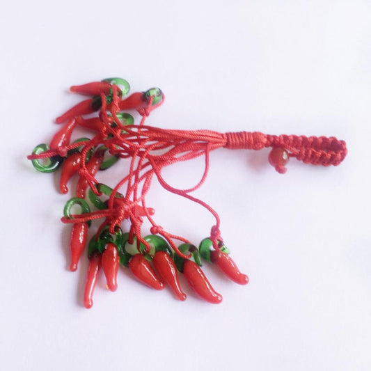 1 Box Hand Knitted Chillies Key Chain Key Rings Findings DIY Accessories #2