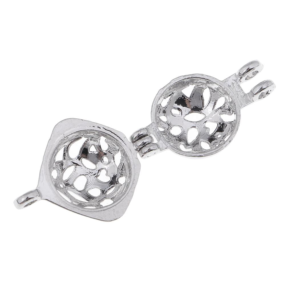 1 Piece Pearl Beads Cage Charms Locket Pendant Settings for DIY Necklace #2