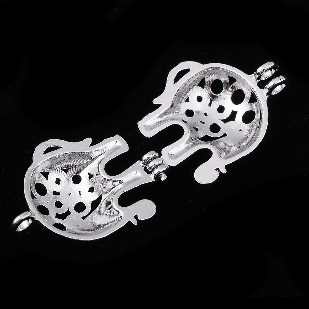 1 Piece Pearl Beads Cage Charms Locket Pendant Settings for DIY Necklace #8