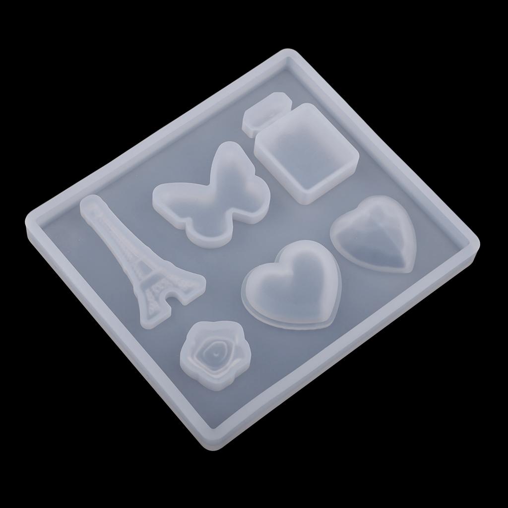 1 Set 6 Shapes Silicone DIY Jewelry Mold Resin Mould Baking Mould Shape Tool