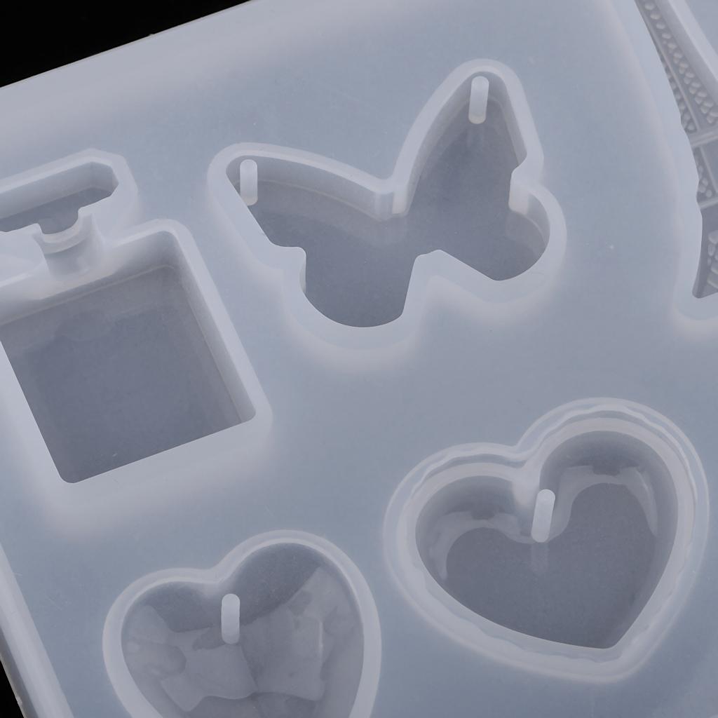 1 Set 6 Shapes Silicone DIY Jewelry Mold Resin Mould Baking Mould Shape Tool