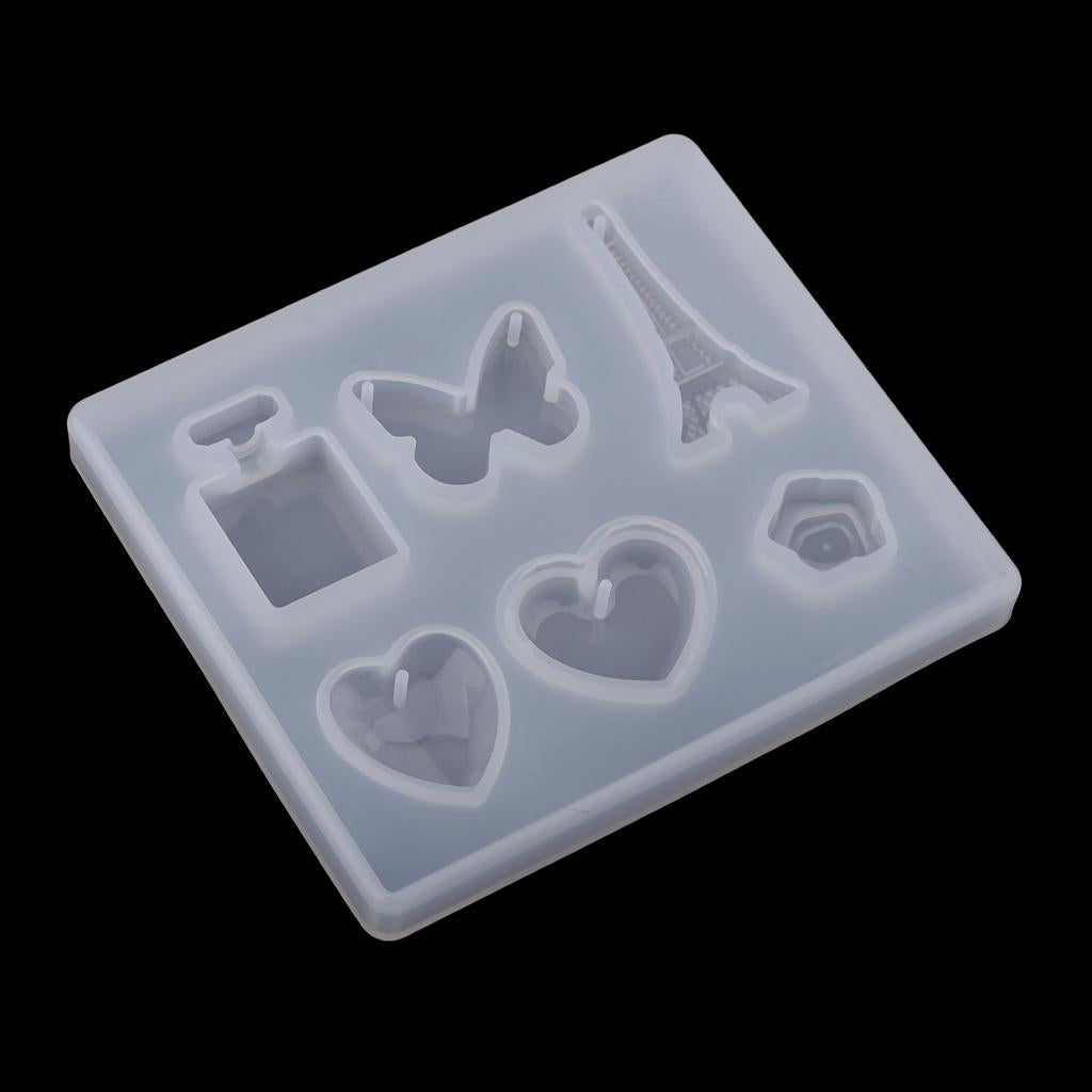 1 Set 6 Shapes Silicone DIY Jewelry Mold Resin Mould Baking Mould Shape Tool