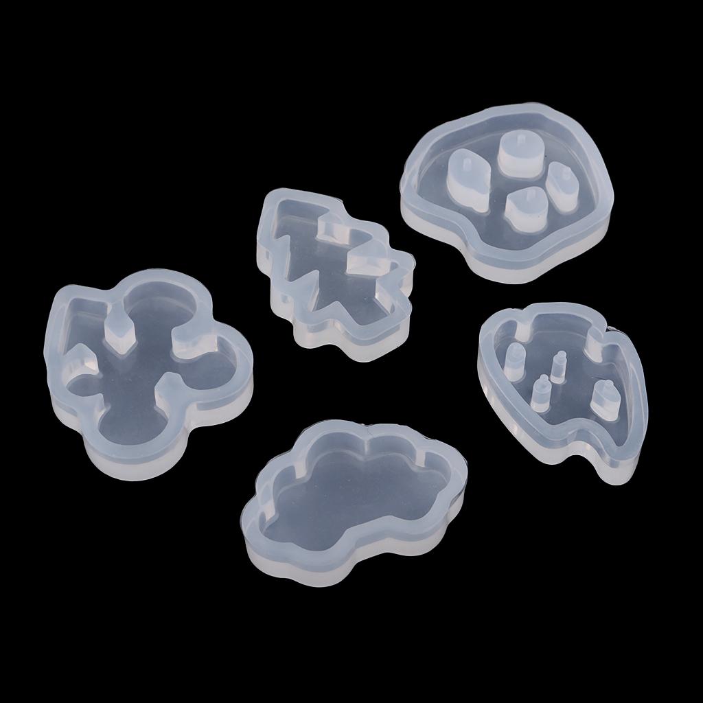 1 Set 5 Shapes Silicone DIY Jewelry Mold Resin Mould Baking Shape Mould