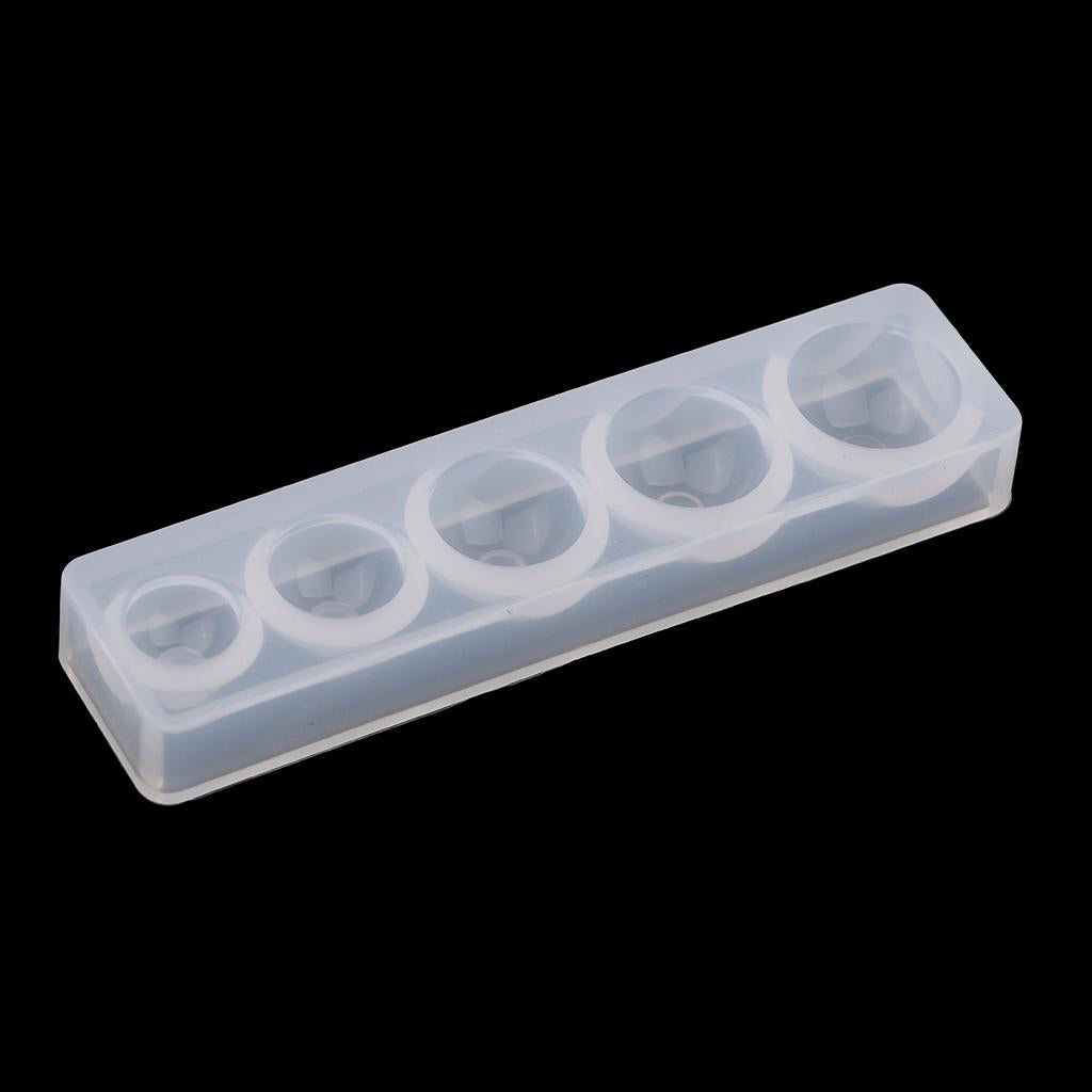 1 Set /5 Size Semisphere Clear White Silicone Diamond Pendants Mold DIY Jewelry Resin Moulds Epoxy Molding Tools Cake Candy Moulds